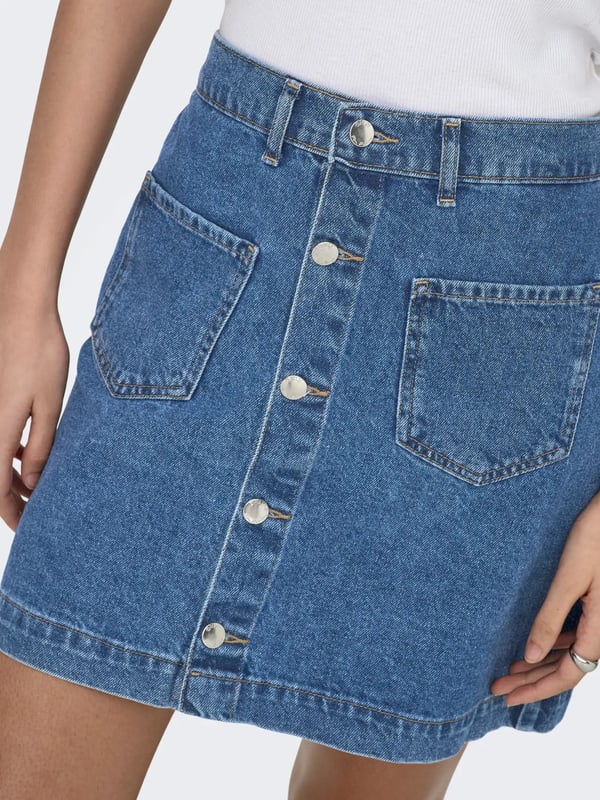 Only ONLAMAZING HW SKIRT TAI DNM NOOS Mavi Kadın Etek