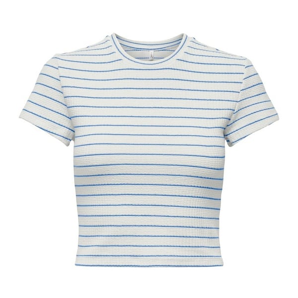 Only ONLANITS S/S O-NECK CROPPED TOP JRS Mavi Kadın T-Shirt