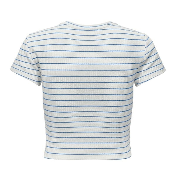 Only ONLANITS S/S O-NECK CROPPED TOP JRS Mavi Kadın T-Shirt