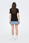 Only ONLARIANA LIFE S/S O-NECK BOX TOP JRS Siyah Kadın T-Shirt