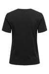 Only ONLARIANA LIFE S/S O-NECK BOX TOP JRS Siyah Kadın T-Shirt