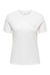 Only ONLARIANA LIFE S/S O-NECK BOX TOP JRS Beyaz Kadın T-Shirt