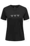 Only ONLARIANA LIFE S/S O-NECK BOX TOP JRS Siyah Kadın T-Shirt