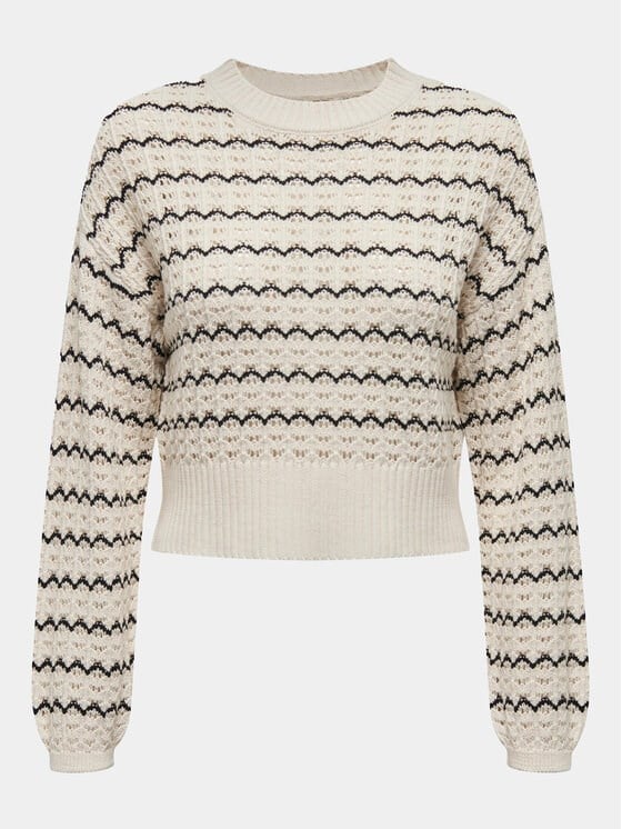 Only ONLASA LS O-NECK KNT Bej Kadın Kazak