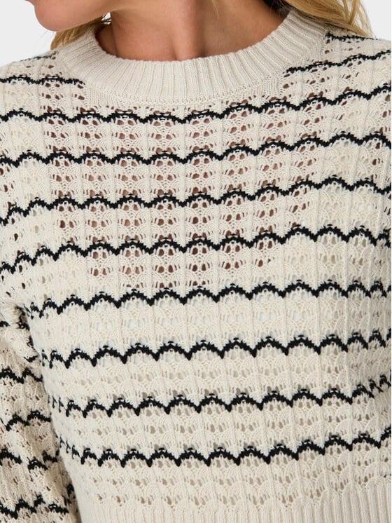 Only ONLASA LS O-NECK KNT Bej Kadın Kazak
