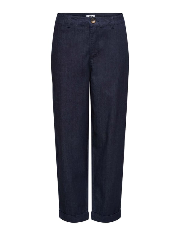 Only ONLASHBY REG STRAIGHT CROPPED  DNM  QYT Lacivert Kadın Kot Pantolon