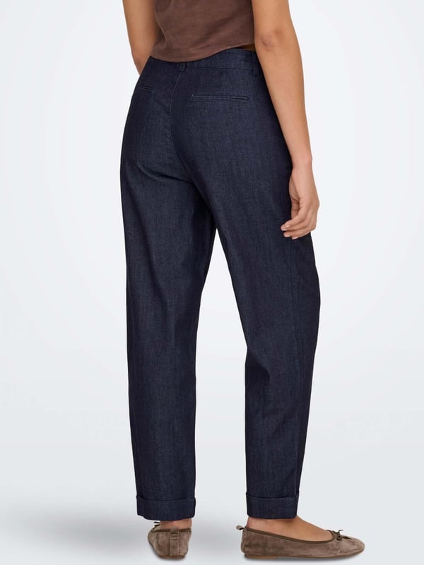 Only ONLASHBY REG STRAIGHT CROPPED  DNM  QYT Lacivert Kadın Kot Pantolon