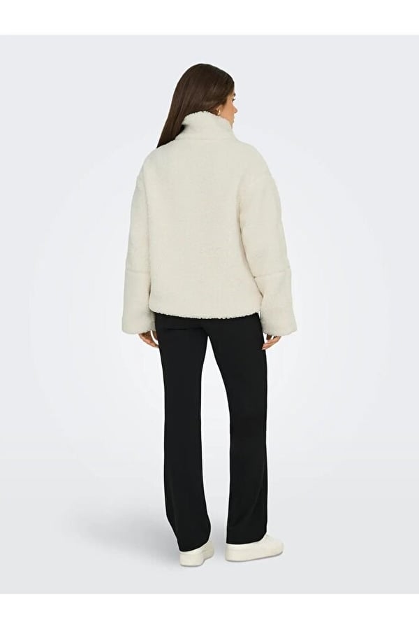 Only ONLASPEN TEDDY JACKET OTW Beyaz Kadın Ceket