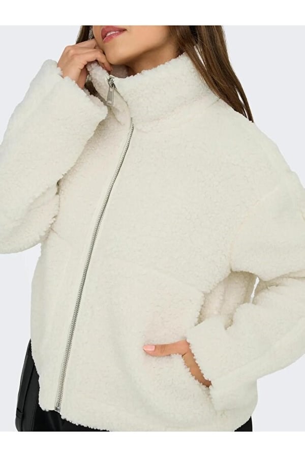 Only ONLASPEN TEDDY JACKET OTW Beyaz Kadın Ceket