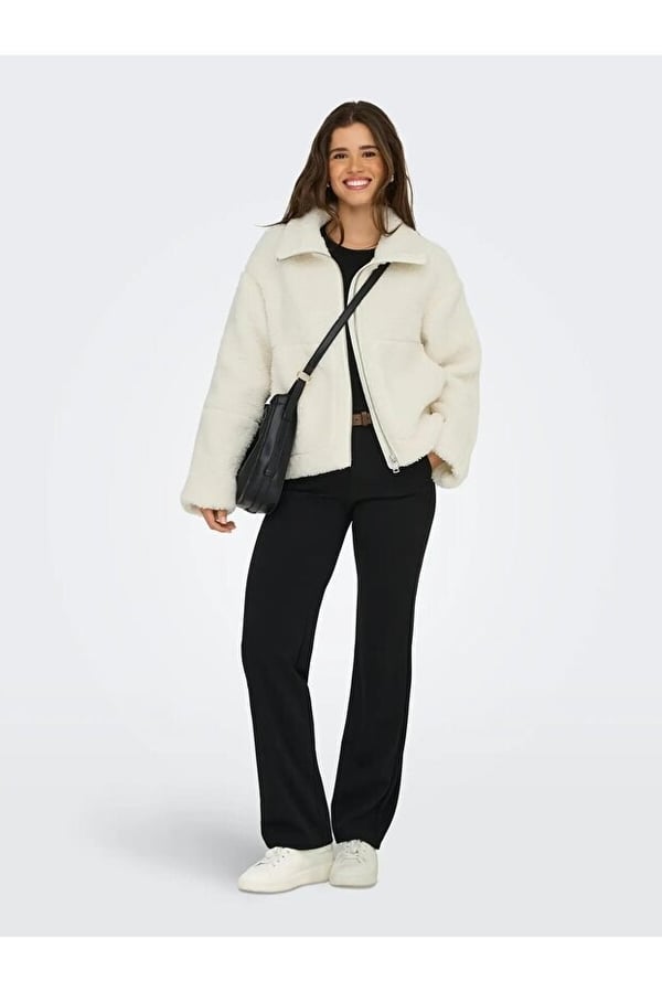 Only ONLASPEN TEDDY JACKET OTW Beyaz Kadın Ceket
