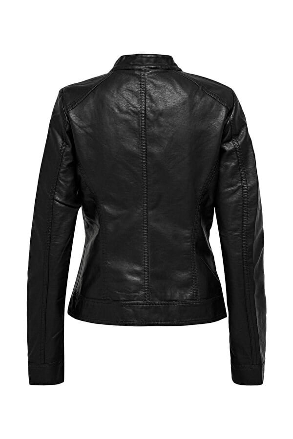 Only ONLBANDIT FAUX LEATHER BIKER OTW NOOS Siyah Kadın Ceket