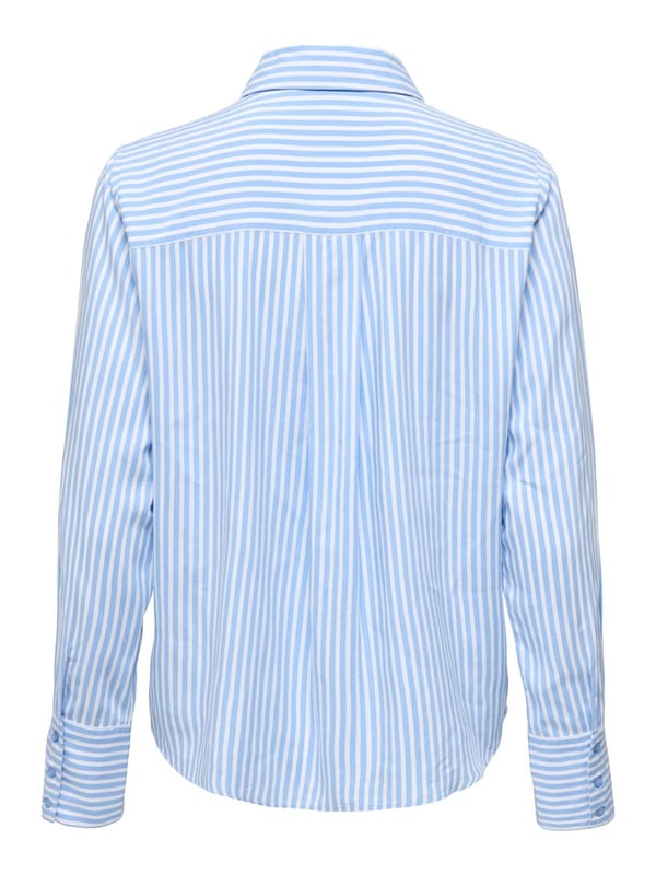 Only ONLBERIT LIFE L/S SHIRT NOOS WVN Açık Mavi Kadın Gömlek