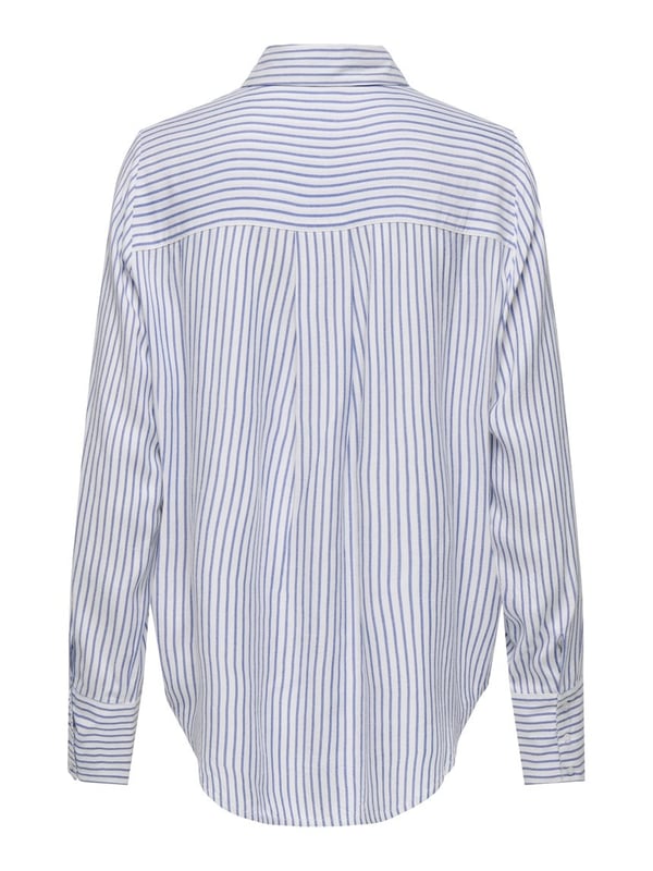 Only ONLBERIT LIFE L/S SHIRT NOOS WVN Mavi Kadın Gömlek