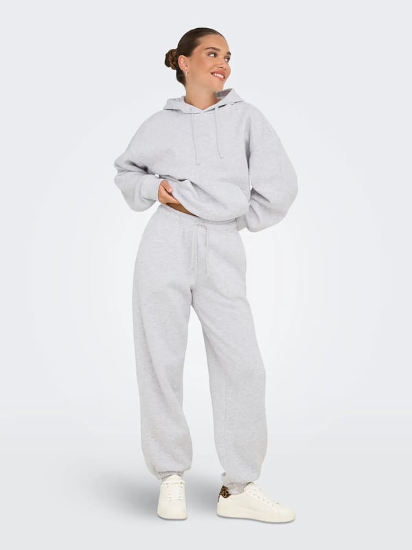 Only ONLBEST CUFF PANT SWT NOOS Gri Kadın Pantolon