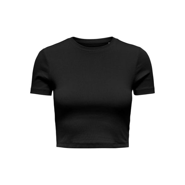 Only ONLBETTY SS O-NECK SHORT TOP CC JRS Siyah Kadın T-Shirt