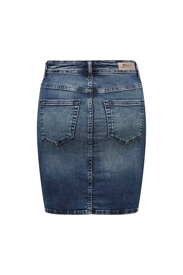 Only ONLBLUSH HW BTN SKIRT DNM TAI583 Lacivert Kadın Etek