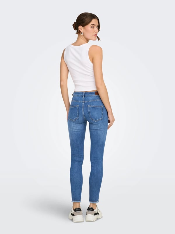 Only ONLBLUSH MID SK ANK RW DNM REA1319 NOOS Denim Kadın Kot Pantolon