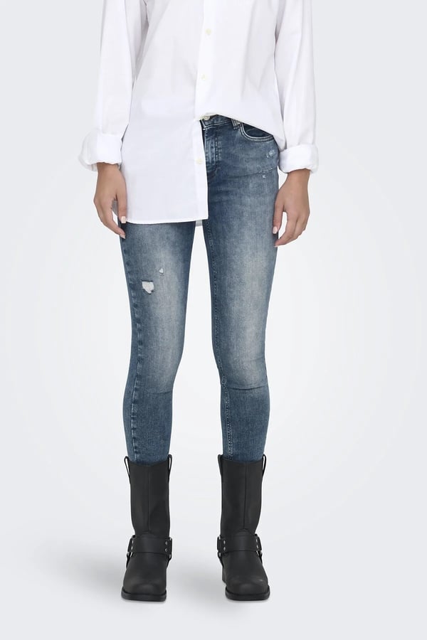 Only ONLBLUSH MID SKIN ANK RW DNM REA593 NOOS Mavi Kadın Kot Pantolon