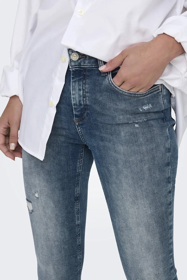 Only ONLBLUSH MID SKIN ANK RW DNM REA593 NOOS Mavi Kadın Kot Pantolon