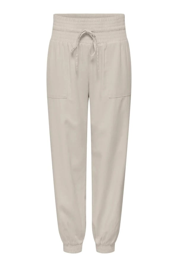 Only ONLBOLZANO HW PULL-UP PANT MOCH PNT Bej Kadın Pantolon