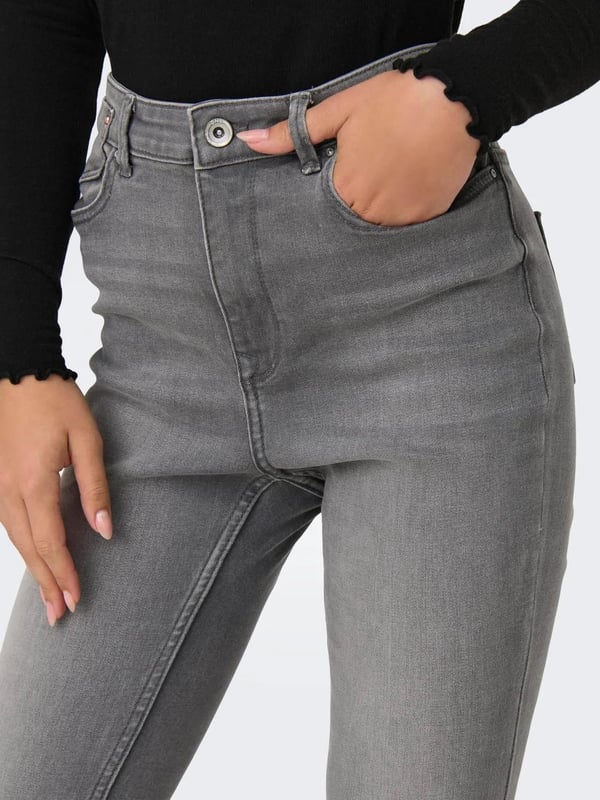 Only ONLBRENDA LOW WIDE DNM CRO158 NOOS Gri Kadın Kot Pantolon