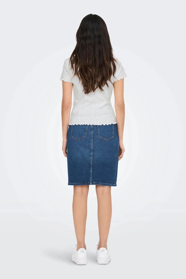 Only ONLCARLOTTA S/S TOP JRS NOOS Beyaz Kadın T-Shirt