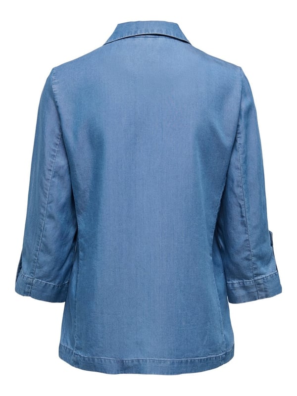 Only ONLCARO CHARIS 3/4 UNLINED BLAZER WVN CC Mavi Kadın Ceket