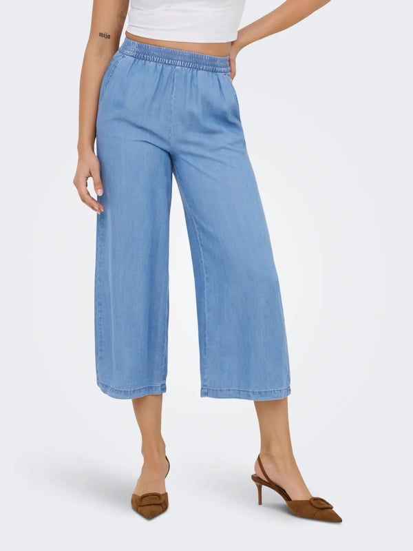 Only ONLCHARIS LIFE CULOTTE PANTS WVN CC Mavi Kadın Pantolon