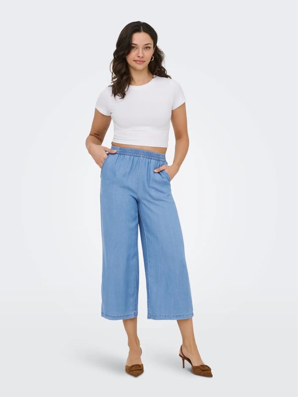 Only ONLCHARIS LIFE CULOTTE PANTS WVN CC Mavi Kadın Pantolon
