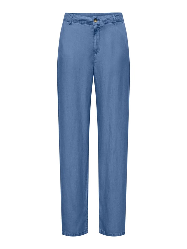 Only ONLCHARIS LIFE MW STRAIGHT PANTS WVN CC Mavi Kadın Pantolon