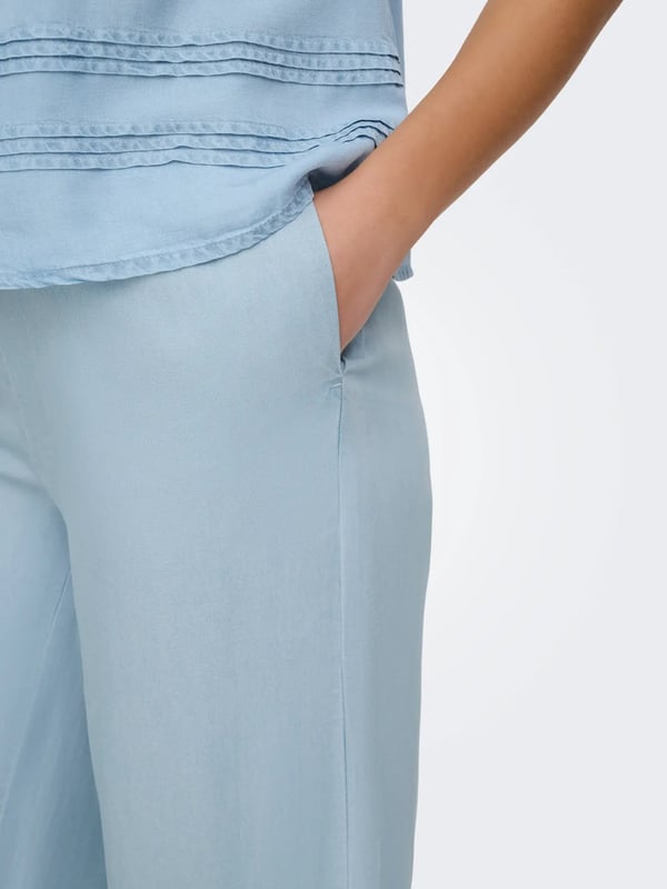 Only ONLCHARIS LIFE PULL UP TIE PANTS WVN CC Açık Mavi Kadın Pantolon