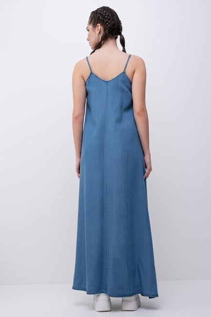 Only ONLCHARIS LIFE STRAP MAXI DRESS CC WVN Denim Kadın Elbise
