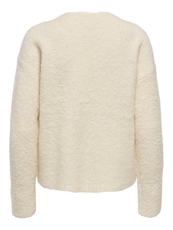 Only ONLCILLE LS O-NECK CC KNT Bej Kadın Kazak