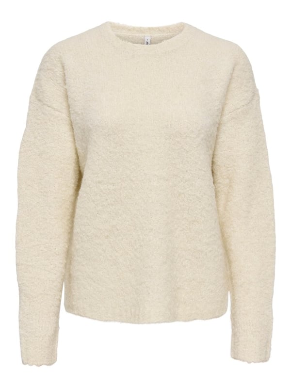 Only ONLCILLE LS O-NECK CC KNT Bej Kadın Kazak