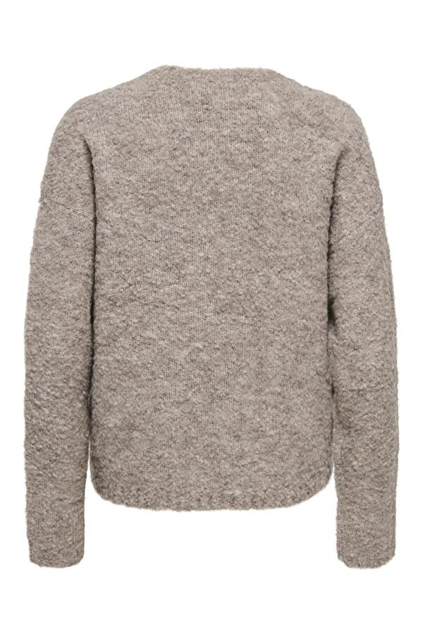 Only ONLCILLE LS O-NECK CC KNT Kahverengi Kadın Kazak