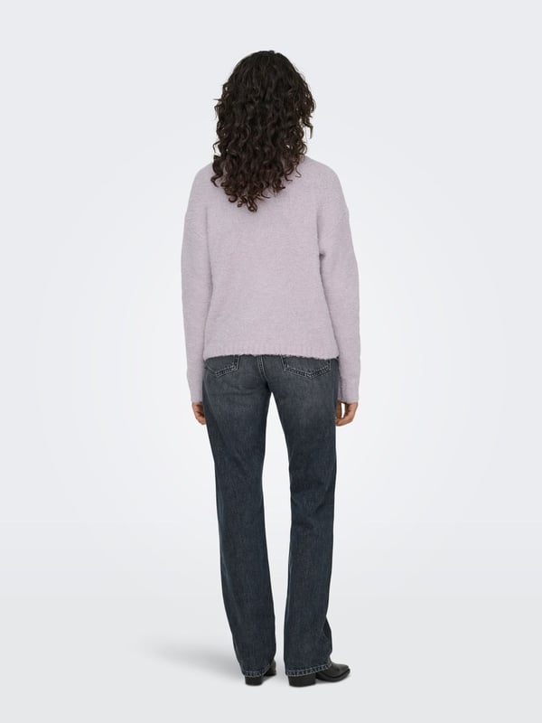 Only ONLCILLE LS O-NECK CC KNT Lila Kadın Kazak