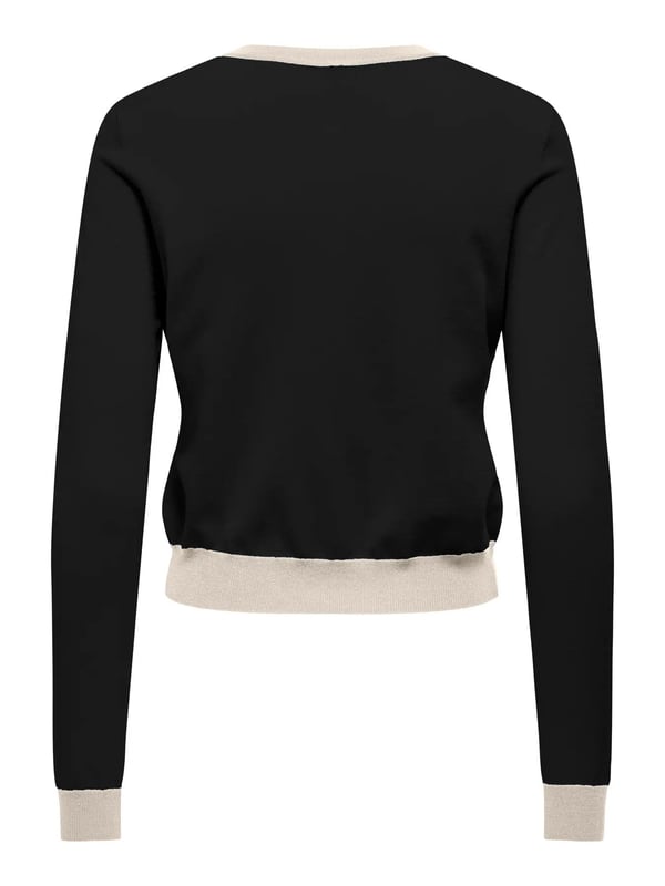 Only ONLCONTA LS O-NECK CARDIGAN CC KNT Siyah Kadın Hırka