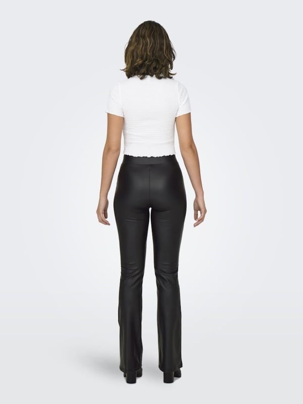 Only ONLCOOL COATED FLARED PANT JRS Siyah Kadın Tayt