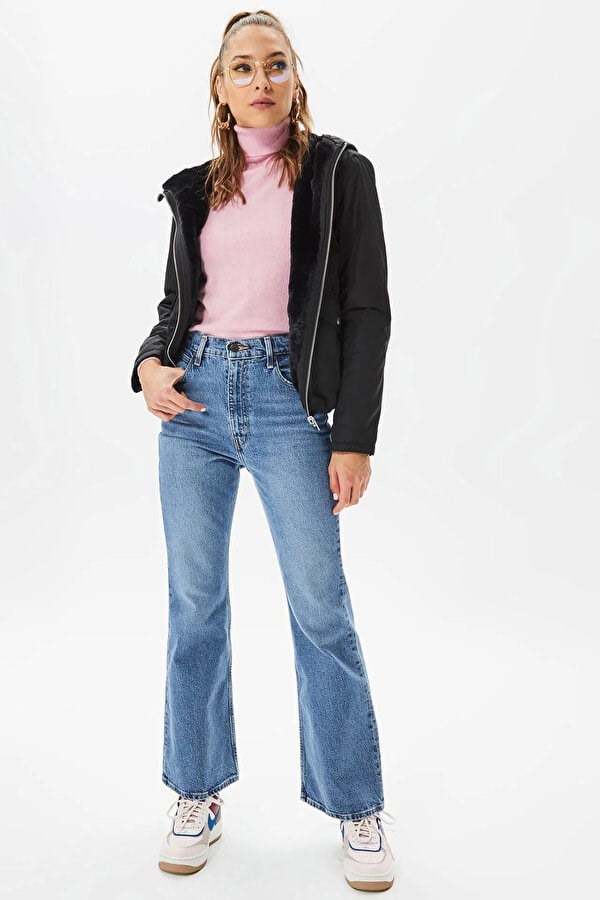 Only ONLDAHLIA REV. FUR JACKET OTW CS Siyah Kadın Ceket