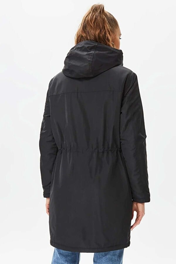 Only ONLDAHLIA  REV. FUR PARKA OTW Siyah Kadın Parka