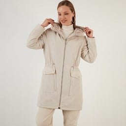 Only ONLDAHLIA  REV. FUR PARKA OTW Bej Kadın Parka