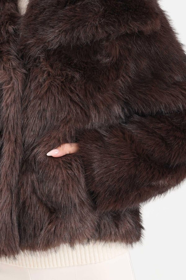 Only ONLDAWN FAUX FUR JACKET CC OTW Kahverengi Kadın Ceket