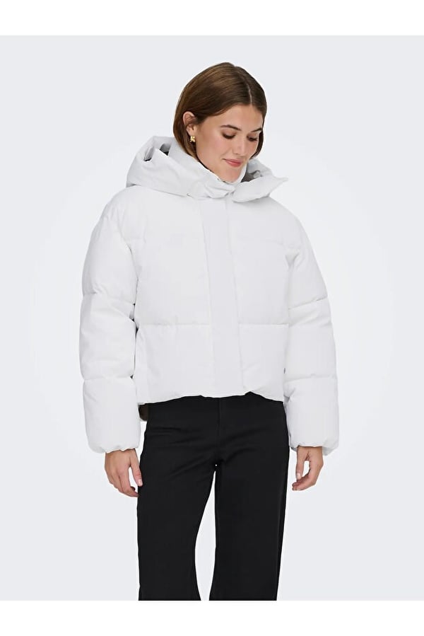 Only ONLDIXIE LIFE PUFFER JACKET CC OTW Beyaz Kadın Mont