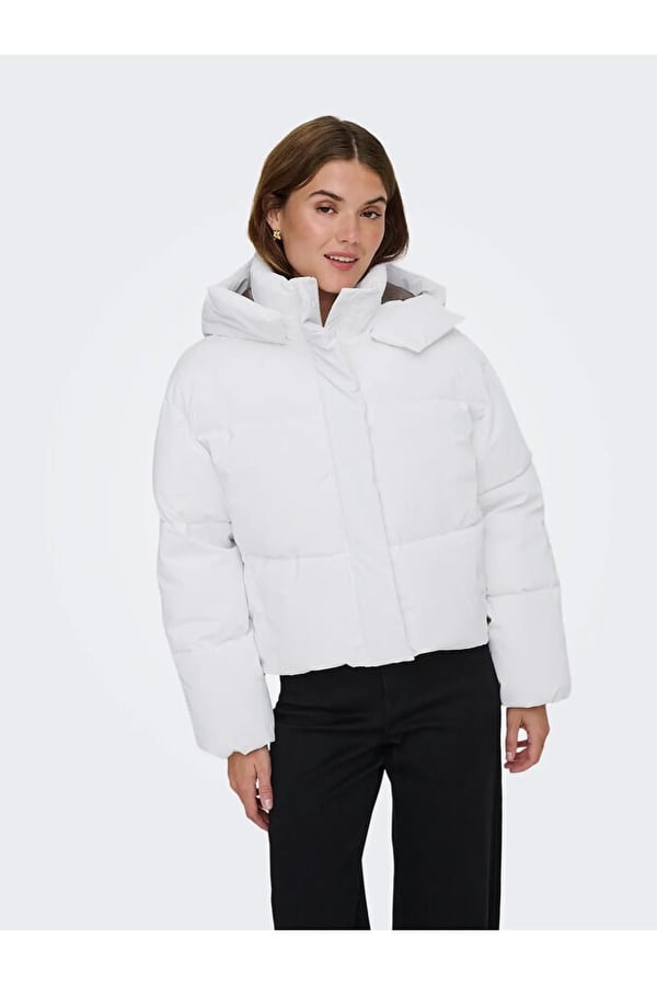 Only ONLDIXIE LIFE PUFFER JACKET CC OTW Beyaz Kadın Mont