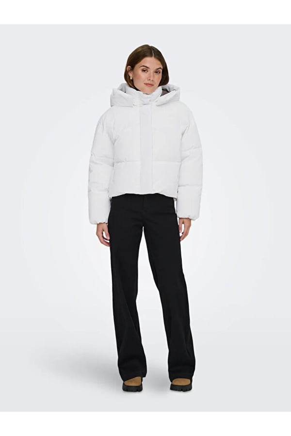 Only ONLDIXIE LIFE PUFFER JACKET CC OTW Beyaz Kadın Mont