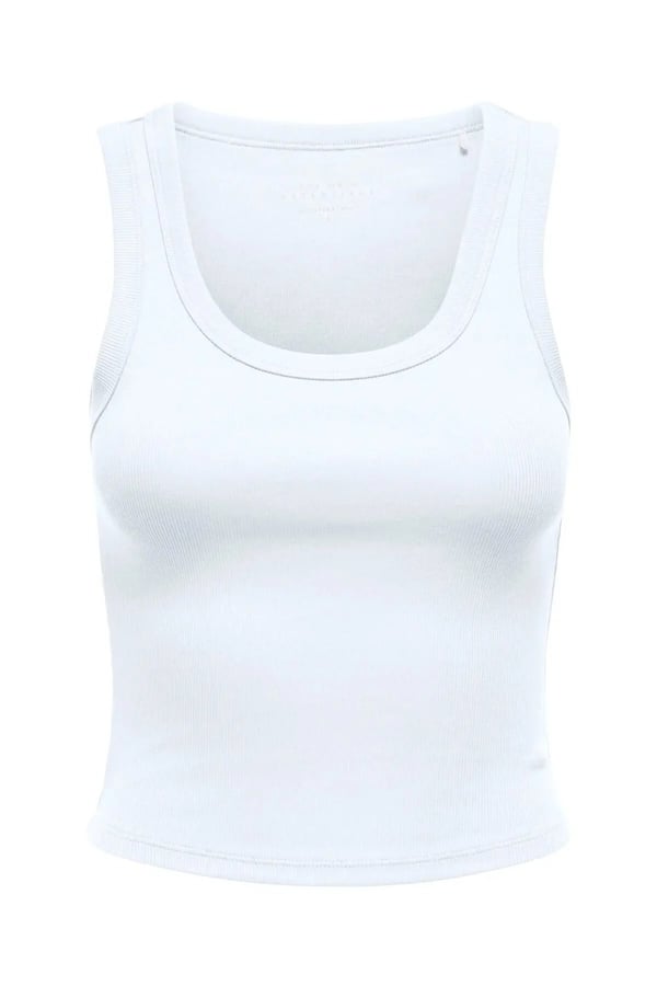 Only ONLEASY S/L TANK TOP JRS Beyaz Kadın T-Shirt