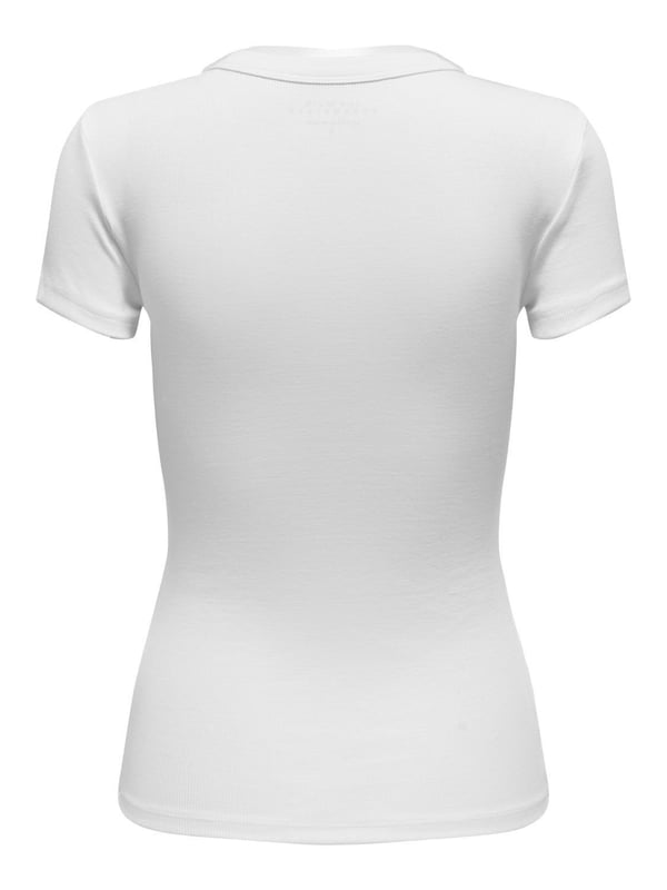 Only ONLEASY S/S O-NECK TOP BOX JRS Beyaz Kadın T-Shirt