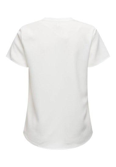 Only ONLELITE LIFE S/S V-NECK TOP NOOS PTM Beyaz Kadın T-Shirt