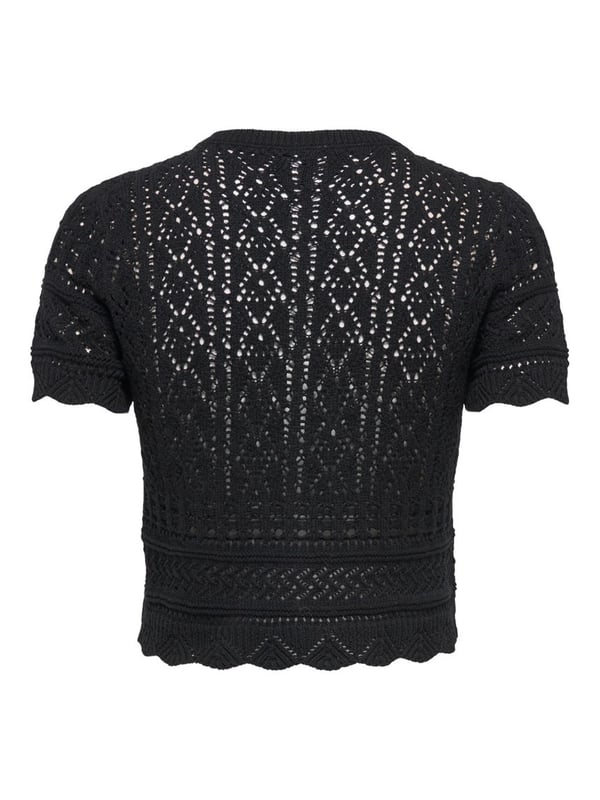 Only ONLELKE LIFE SS PEARL CARDIGAN CC KNT Siyah Kadın Hırka