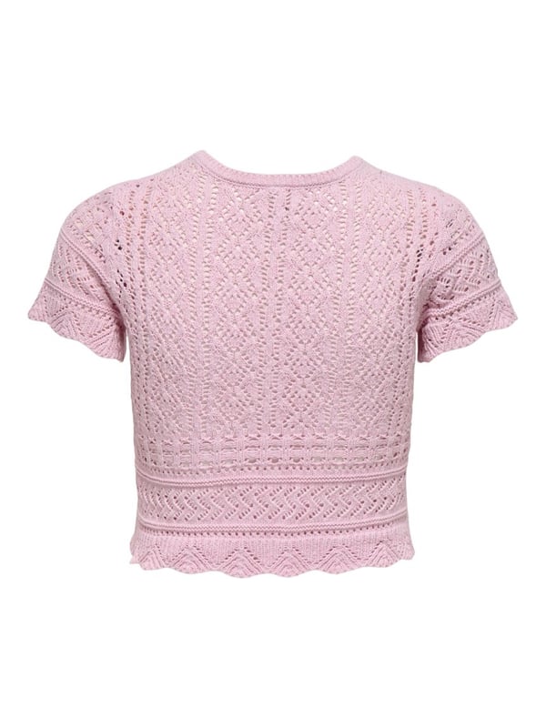 Only ONLELKE LIFE SS PEARL CARDIGAN CC KNT Pembe Kadın Hırka